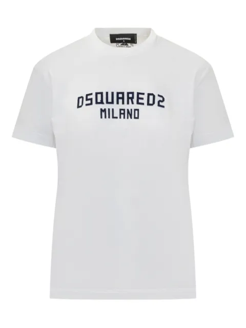 DSQUARED2 logo-embroidered T-shirt White S75GD0471D20020