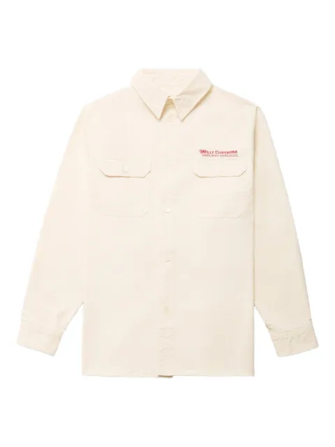 Willy Chavarria logo-embroidered shirt Neutrals WCSHT0001WCSHT00001