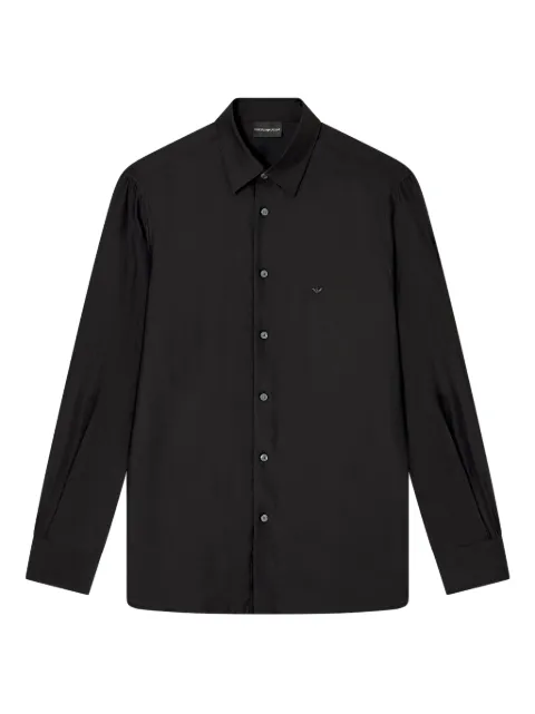 Emporio Armani logo-patch shirt Black EM001537AF17293