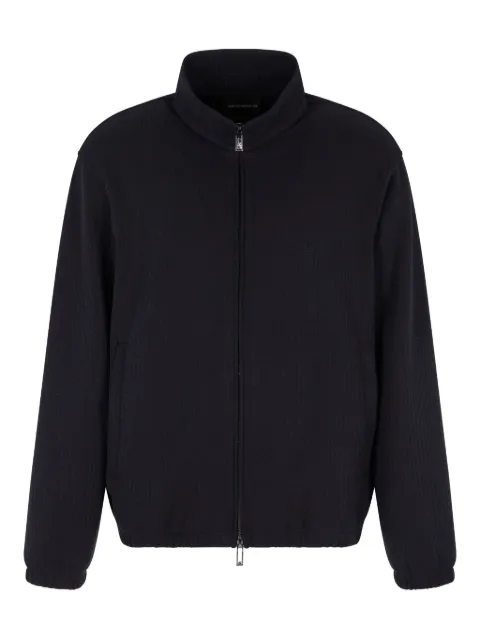 Emporio Armani waffle-textured zip-up sweatshirt Blue EM003444AF13700