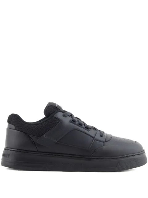 Emporio Armani leather panelled sneakers Blue EM002855AF18018