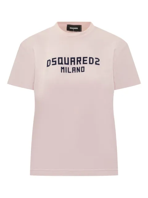 DSQUARED2 logo-embroidered T-shirt Pink S75GD0471D20020
