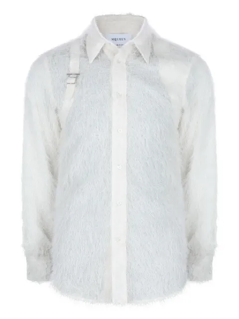 Alexander McQueen Harness textured shirt White 828259QRAB9