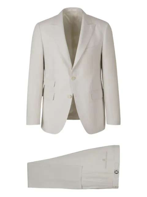 Scabal single-breasted suit White L07P2E2802278