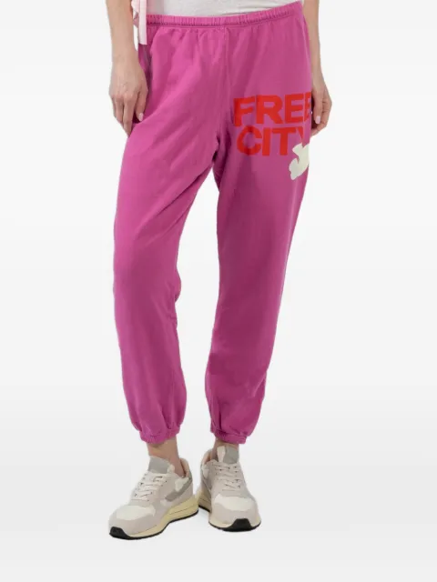 FreeCity logo-print track pants Pink FCBSWP100