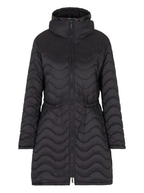 Emporio Armani quilted hooded coat Black EW001393AF12645
