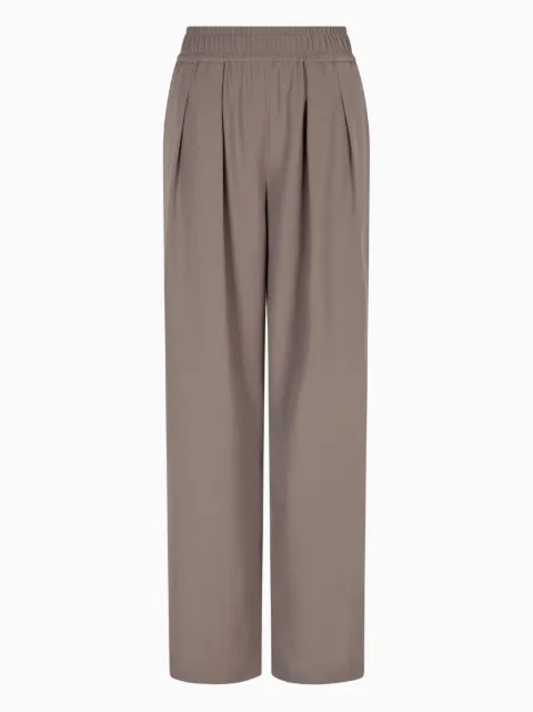 Emporio Armani elastic-waist pleated trousers Brown EW001509AF10206