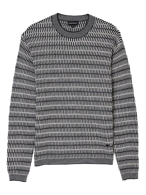 Emporio Armani geometric-pattern wool sweater Black EM002194AF14195