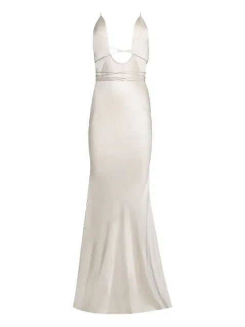 ANGELICA MONTINI STUDIOS Ambra open-back dress White AMSS2512
