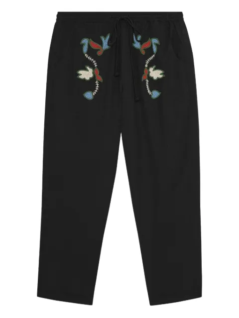 Baziszt Rouat drawstring trousers Black BZFW25PA18012