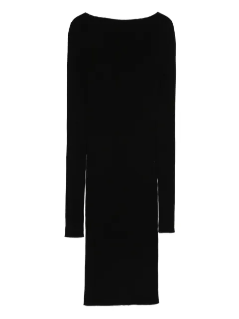 Rick Owens ribbed boat-neck dress Black RP02E4616RIBVI