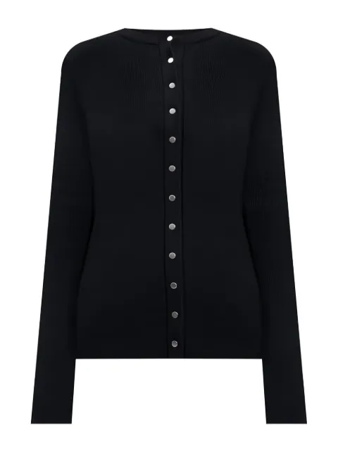 Jil Sander ribbed front-button cardigan Black J02HP0037J14797