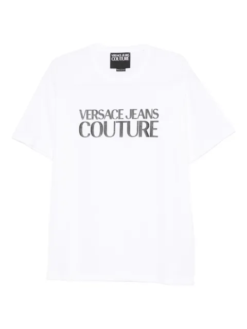 Versace Jeans Couture logo-print T-shirt White 79GAHE05CJ00E