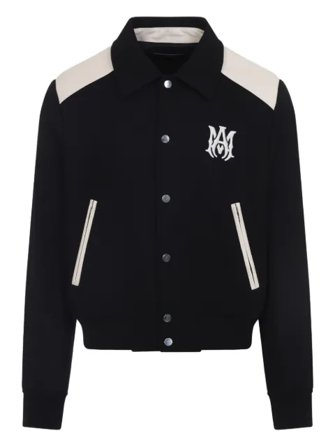 AMIRI varsity logo-embroidered jacket Black AMOUVY1014