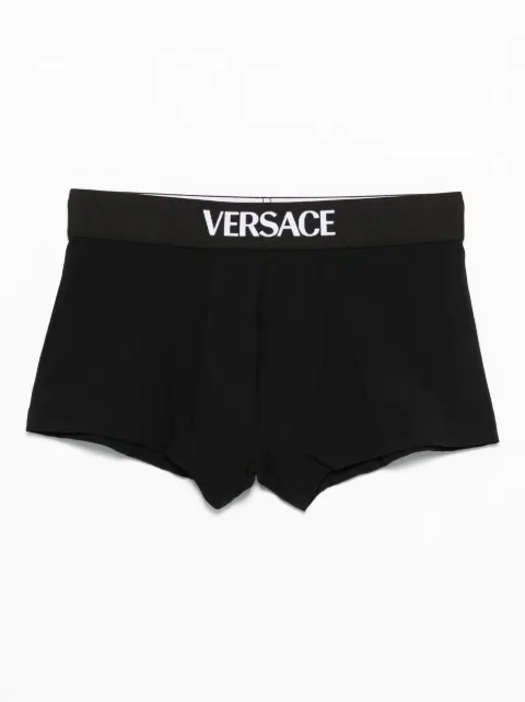 Versace cotton-jersey trunks Black 10205411A14783