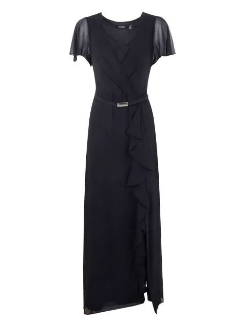 Lauren Ralph Lauren ruffle-sleeve maxi dress Black 253909447