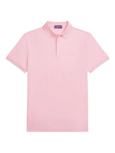 Ralph Lauren Purple Label embroidered-logo polo shirt Pink 790877021027