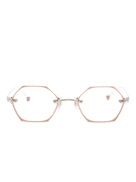 Megane and Me Geo geometric-frame glasses Silver LUCA