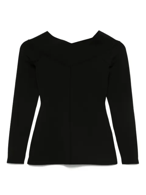 Stella McCartney boat-neck long-sleeve top Black 6K10683S2543