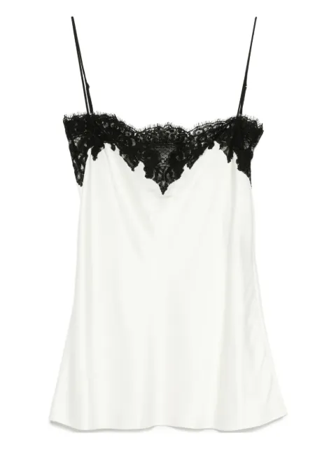 Stella McCartney sleeveless lace satin top Neutrals 6T02613FU302