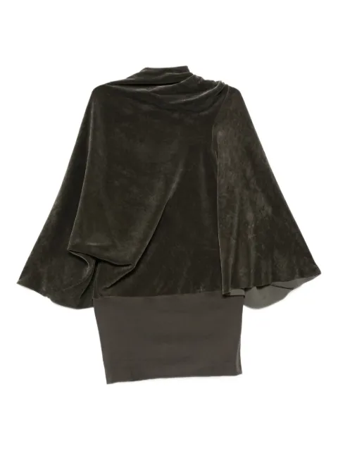 Rick Owens Concordians Cylinder draped bell-sleeve top Green RP02E4231V