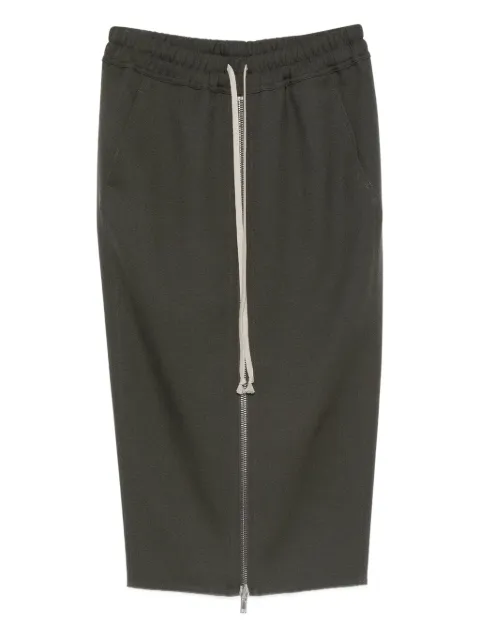 Rick Owens drawstring zip-front midi skirt Green RP02E4375WD