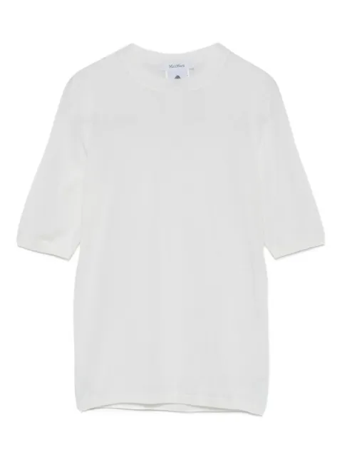 Max Mara short-sleeve wool top Neutrals 2521366161600