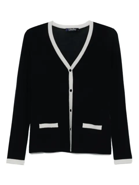 Max Mara Kenya buttoned-up wool cardigan Blue 2529346011600