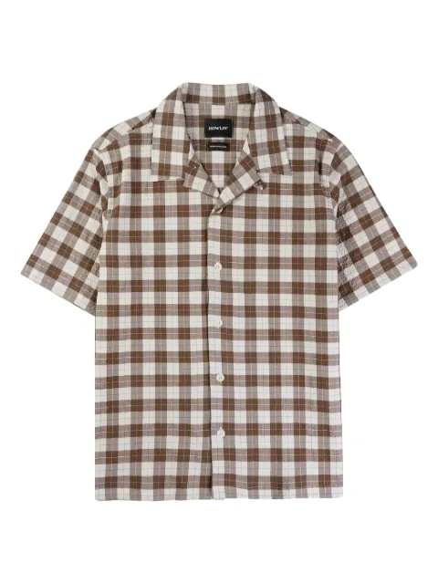 Howlin' checked short-sleeve shirt Brown COCKTAILDAMOREBROWNCHECK