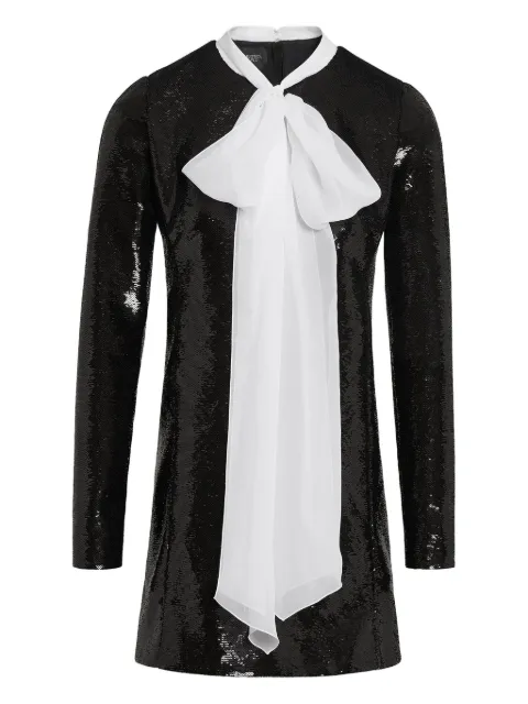 Giambattista Valli sequin self-tie neck dress Black 25FWPVCA500701PAI