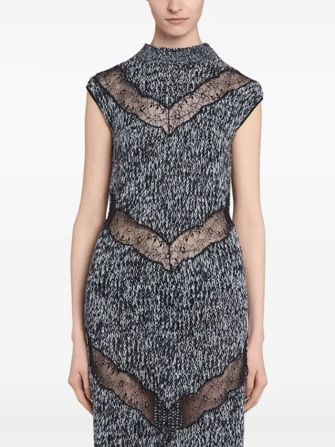 Giambattista Valli lace-insert dress Grey 25FWPVCM0M1915WCA