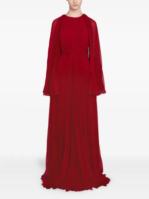 Giambattista Valli pleated cape-detail dress Red 25FWPVTE510705GEO