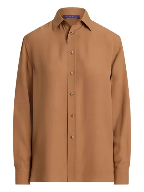 Ralph Lauren Collection long-sleeve button-up shirt Brown 290P00351001