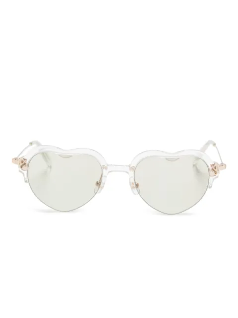 Megane and Me Carrie heart-frame sunglasses White CARRIE