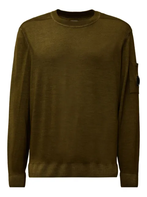 C.P. Company lens-detail sweater Green 19CMKN024A003247F652