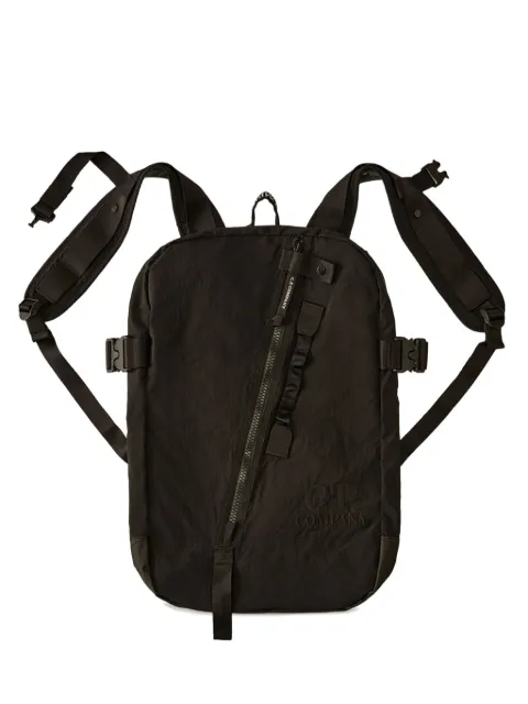 C.P. Company logo-embroidered backpack Black 19CMAC121A110188G999