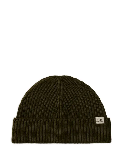C.P. Company ribbed-wool beanie hat Green 19CMAC164A005509A683