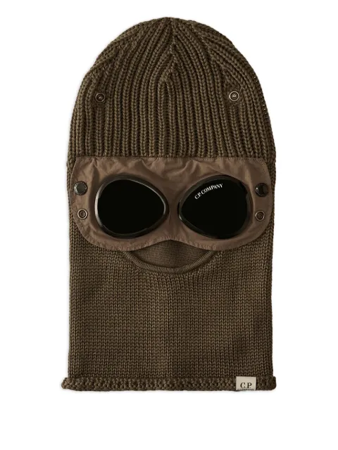 C.P. Company goggle-detail wool balaclava Green 19CMAC740A005509A