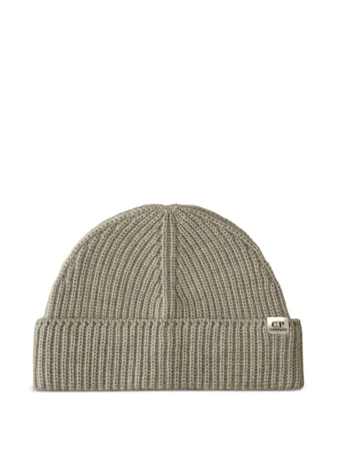 C.P. Company ribbed-wool beanie hat Grey 19CMAC164A005509AM92