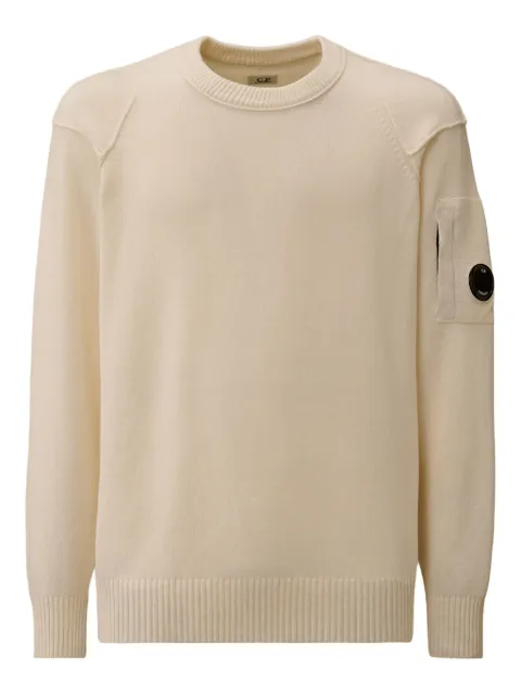 C.P. Company Lens-detail sweater White RFCMKN707A110149A