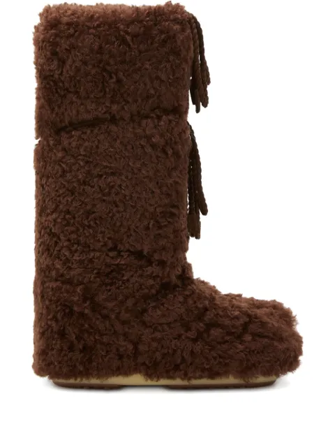 Moon Boot Icon curly boots Brown 80D1403070