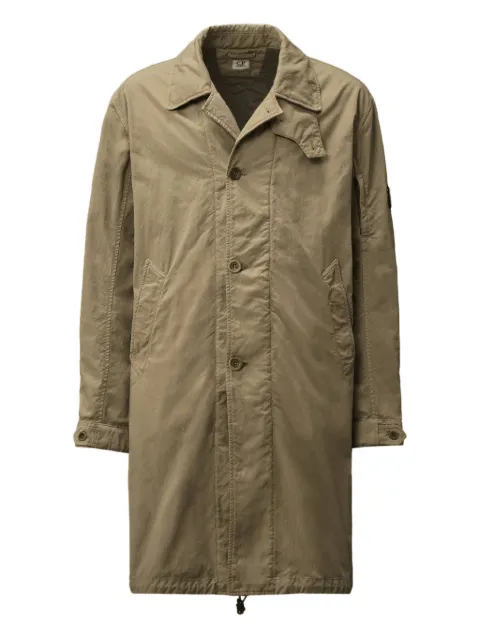 C.P. Company quilted-lined buttoned coat Grey 19CMOW096A110305G356