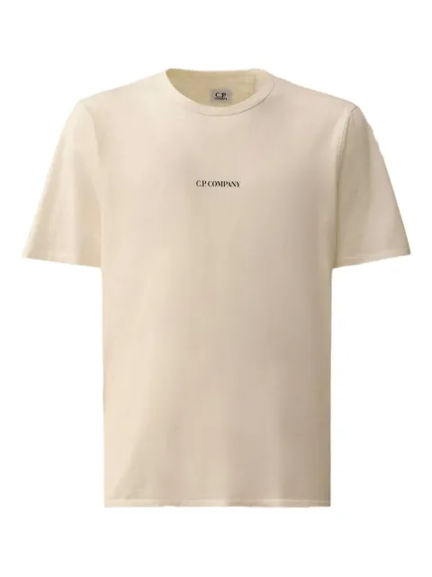 C.P. Company logo-embroidered cotton T-shirt White RCCMTS727A005431G103