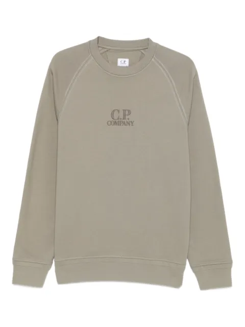 C.P. Company embroidered-logo sweatshirt Green 19CMSS136A005086W
