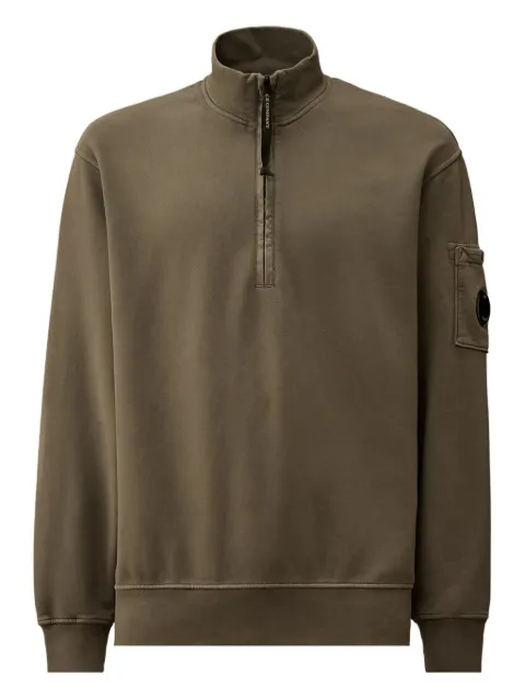 C.P. Company half-zip lens-pocket sweatshirt Brown 19CMSS142A006372R921