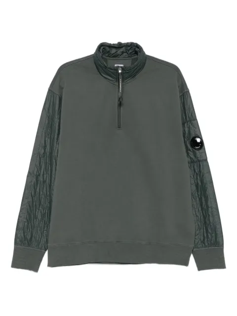 C.P. Company half-zip quilted sleeve sweatshirt Grey 19CMSS052A005835M