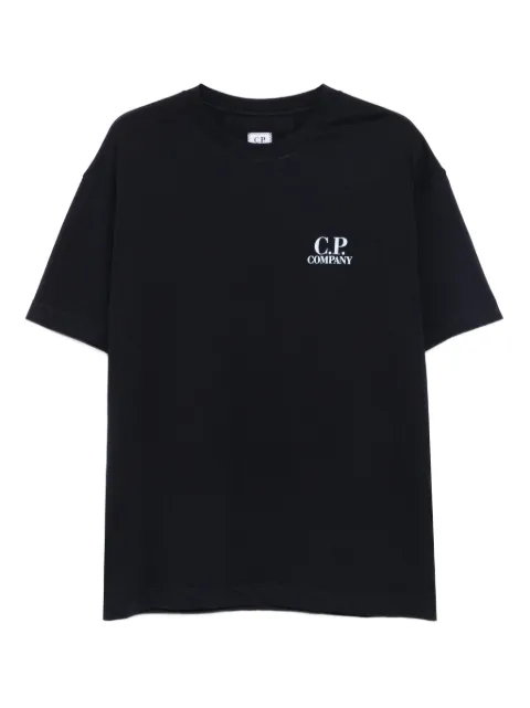 C.P. Company logo-print cotton T-shirt Blue 19CMTS103A005100W
