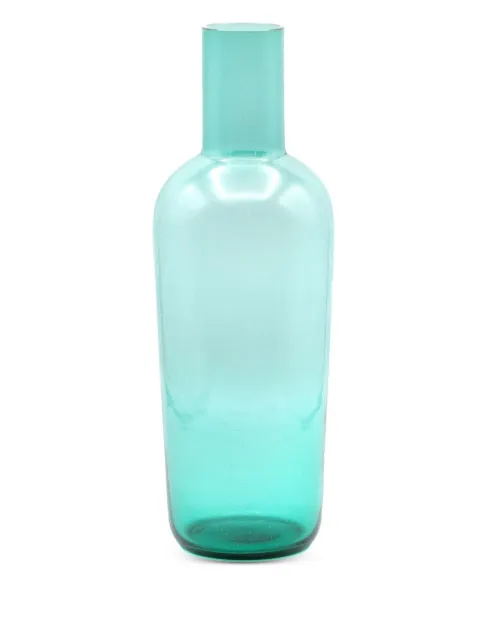 Bitossi Home cylindrical glass decanter (25cm) Green MCV00206