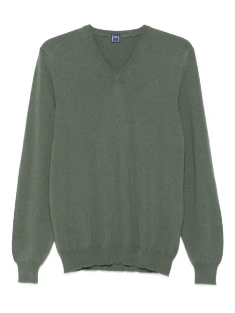 Fedeli v-neck sweater Green MU007002