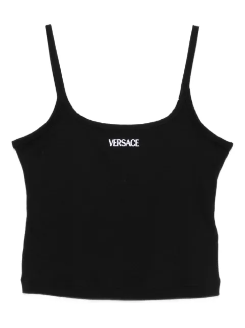 Versace logo-embroidered top Black 10205241A15461